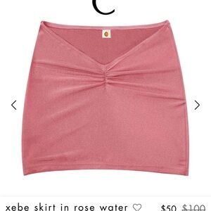 xebe skirt in rose water swimsuit skirt